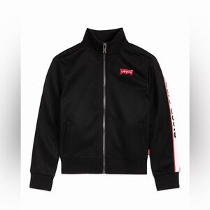 Levi’s Black Zip-Up Track Jacket Size 4T — Stylish & Comfy!